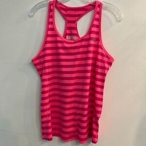 New Balance Active Tank Top Neon Stripes Pink Large
